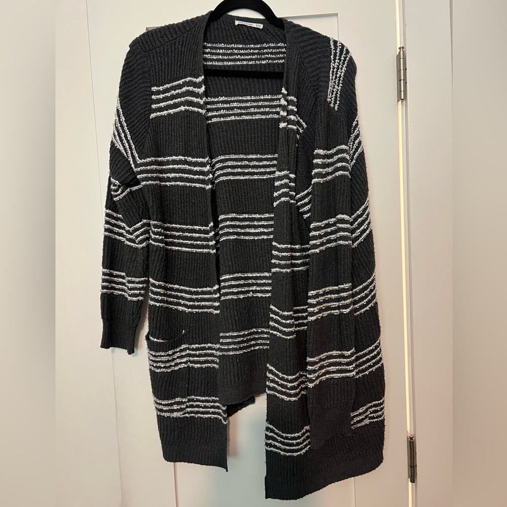 Stitch Fix - Striped Gray  and White Women's Sweater